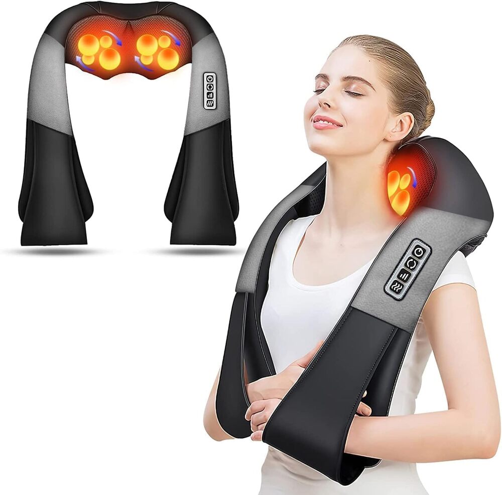 BRAND NEW ~ Shiatsu Heated Back & Neck Deep Tissue Kneading Massager
